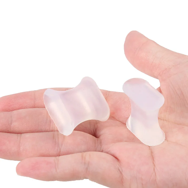 1/2Pairs Soft Transparent Spacers Toe Separator Thumb Bunion Overlapping Toes Correcttor Pain Relief Silicone Foot Care Tool