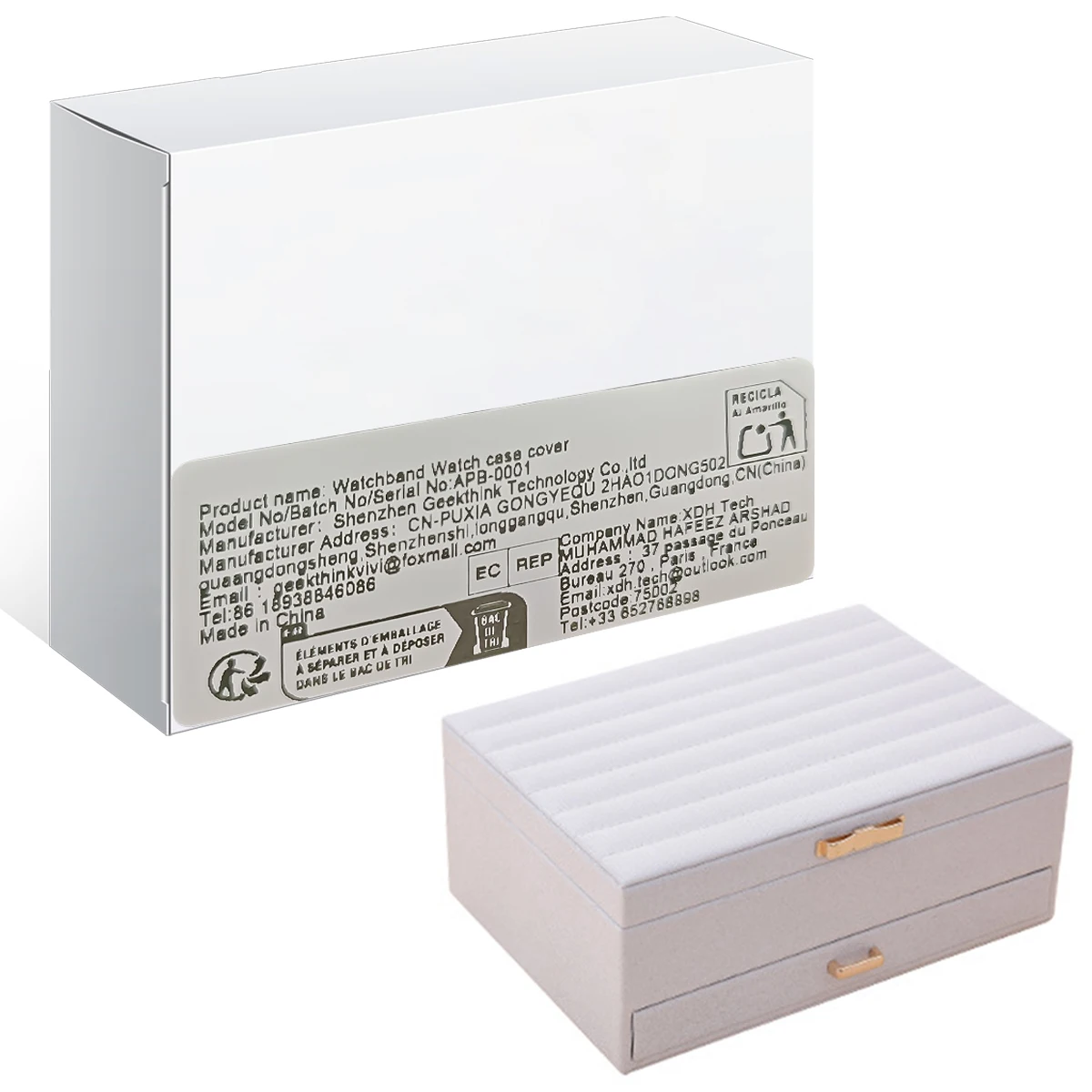 1PC Double-Layer Jewelry Storage Box With Lock For Earrings, Necklaces And Other Accessories,High-grade Exquisite Household Box.