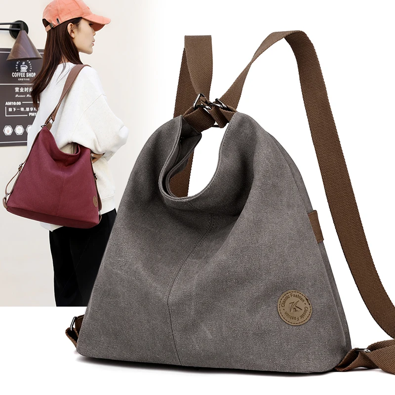 Large Capacity Women double-shoulder bag Canvas antiwear multifunctional bag Handbags Female Travel Shopping Bags