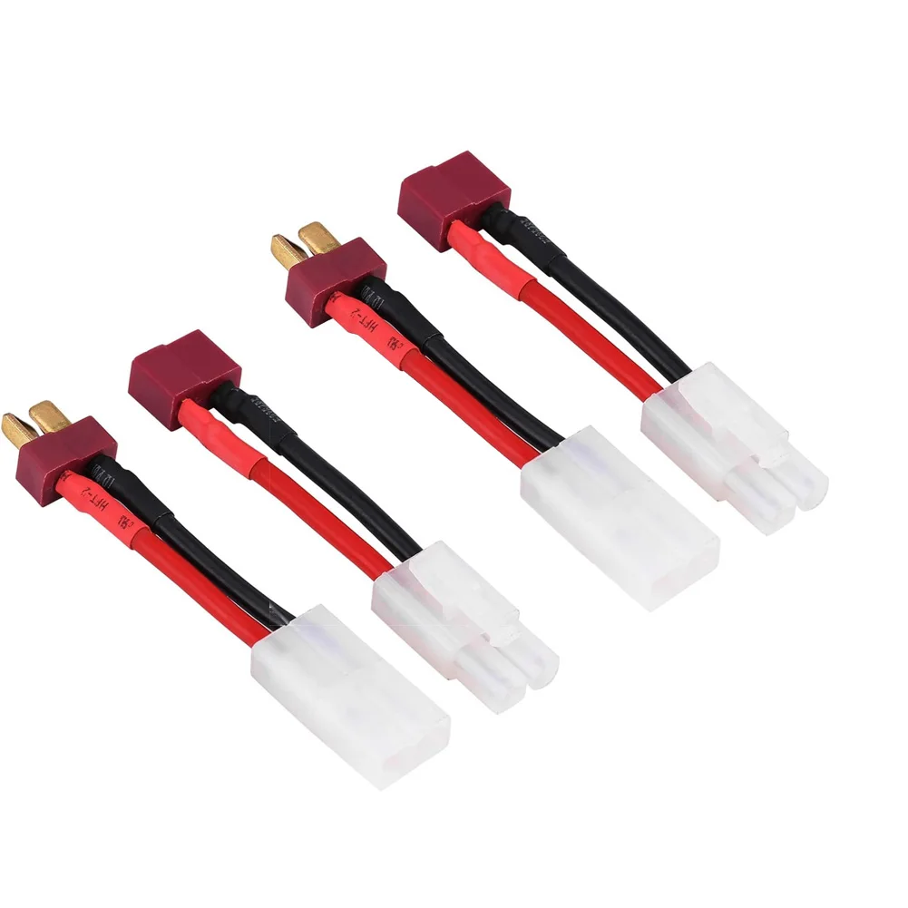14AWG RC Charging Cable T Connector 50 Mm Silicone Wire 2 Pairs For Battery Pack Model Car Plane Drones Hobby Use