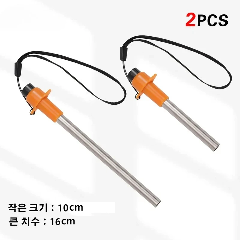Pandatour 1/2-Piece Outdoor Camping Mini Electric Lighter Kitchen Household Stove Igniter Stainless Steel BBQ Piezo One-Click Ig