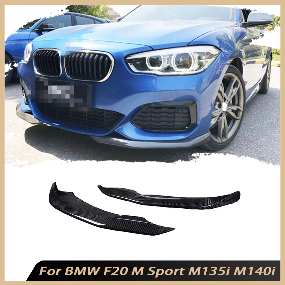 

for BMW F20 M Sport M135i M140i Hatchback 2016-2018 Carbon Fiber Front Lip Chin Side Aprons Splitters Bumper Canards FRP