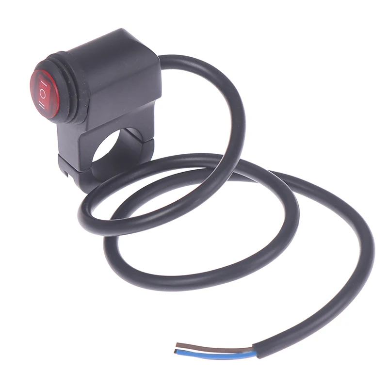 Aluminum Alloy Motorcycle Handlebar Headlight Switch Three-position Waterproof Switch 12V Fog Spotlight Retro Switch 22mm 7/8in