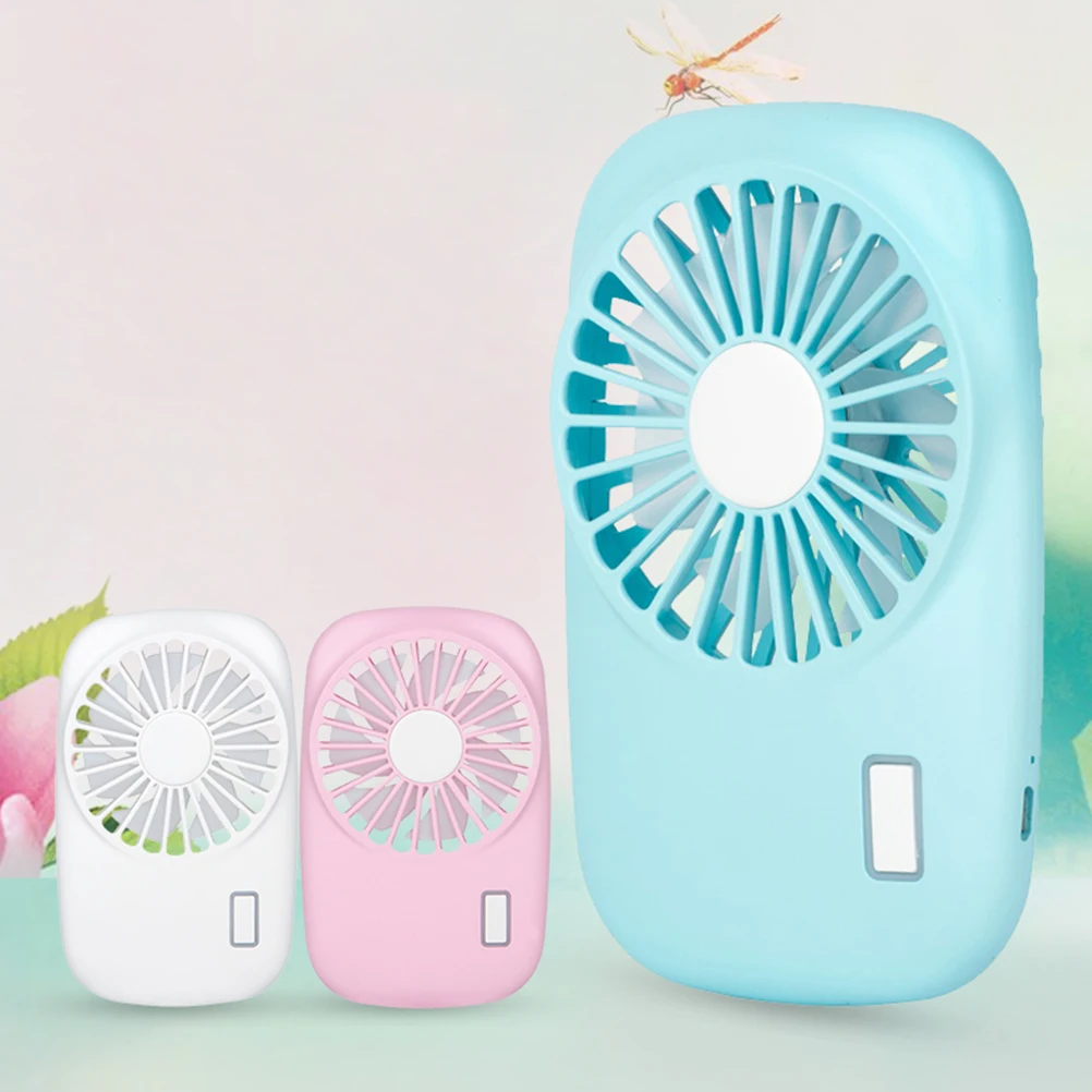 

Ultra-Thin Rechargeable 2-Speed Mini Fan Lightweight Portable Handheld Usb Operated For Travel Office Home Pink