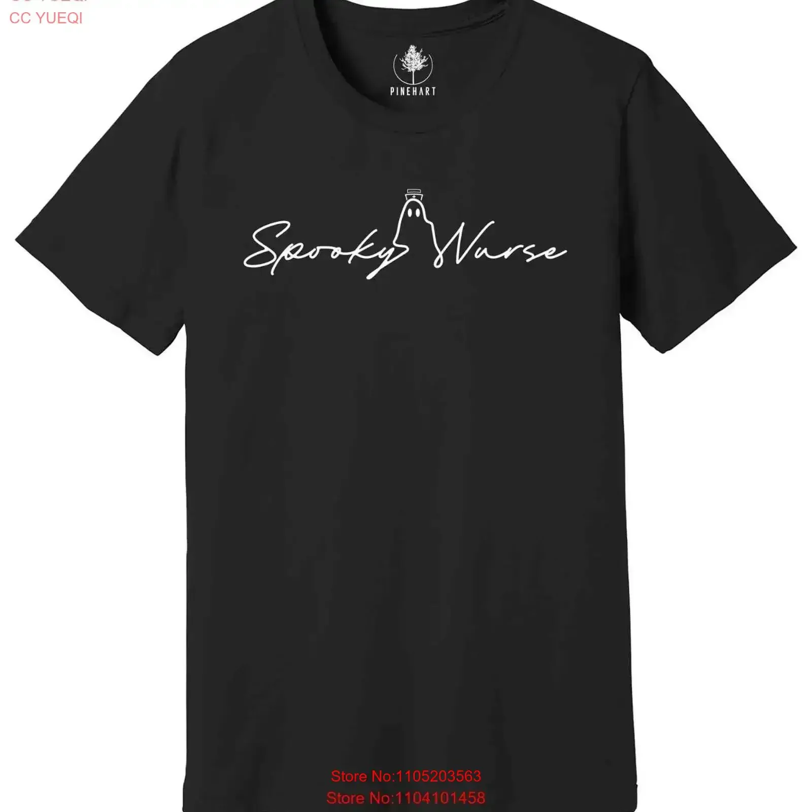 

Spooky Nurse T Shirt Halloween For Season vintage Washed homme Breathable streetwear Unisex Comfortable Casual Slightly Soft