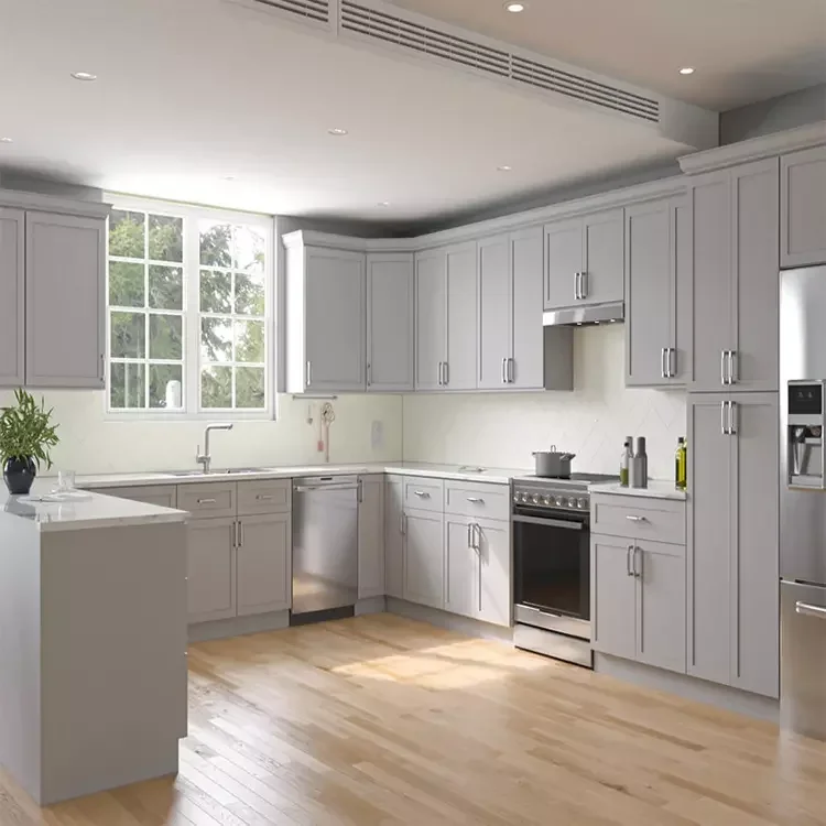 

A American RTA Modern Complete Smart Kitchen Cabinets Set High Gloss Lacquer Shaker Kitchen Cabinet Designs