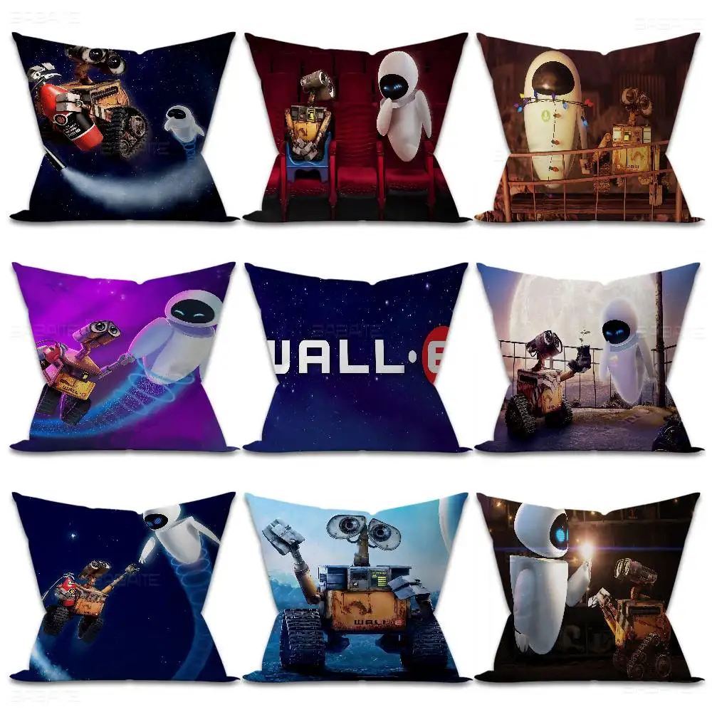 Anime WALL E & EVE Robot Movie Pillow Anime Pillow Sofa Bed Head Pillow Cover Cushion Cover 45x45 cm Fashion
