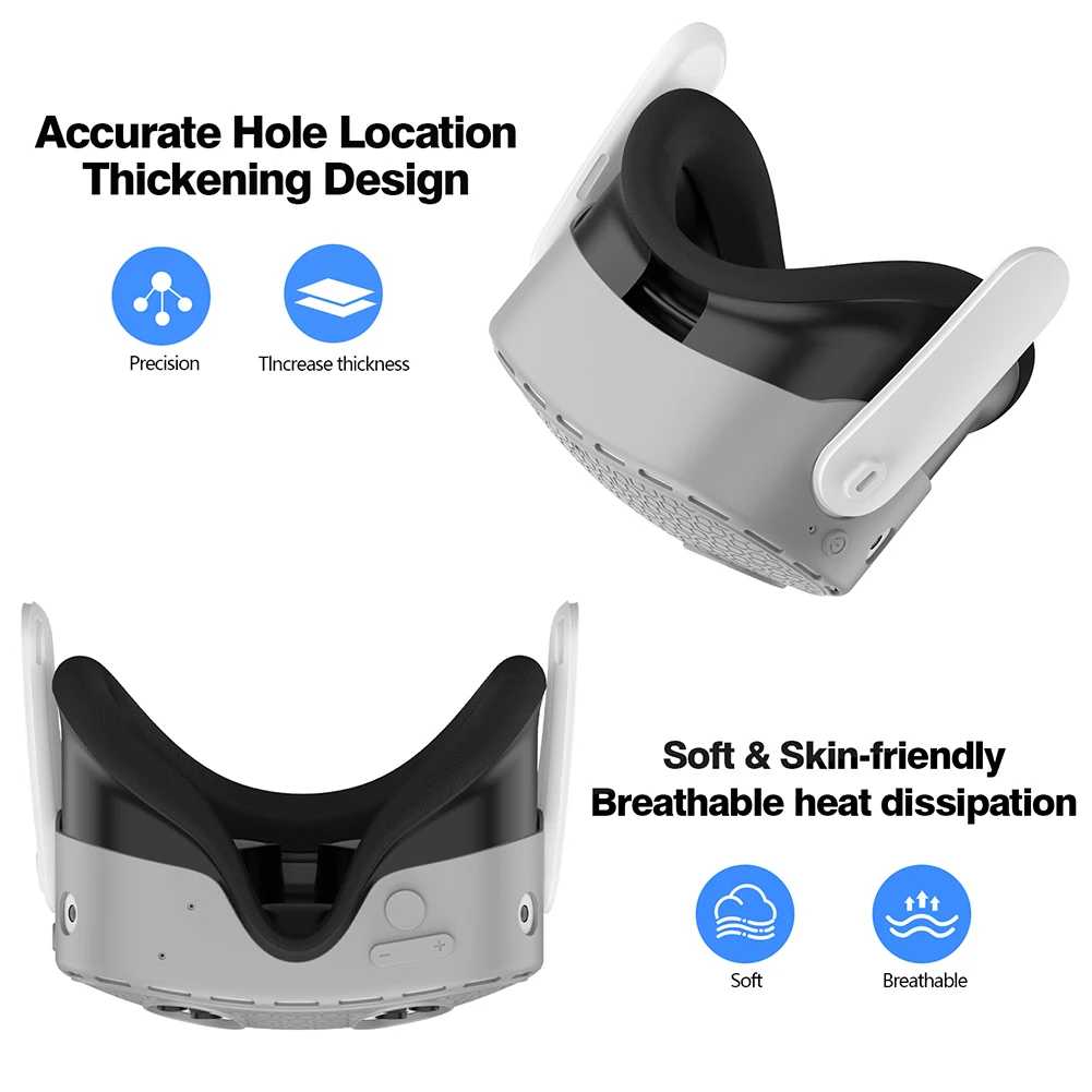 

Silicone Host Protective Cover Drop-Proof Host Protector Dustproof VR Headset Protector for Meta Quest 3S Accessories
