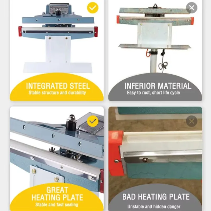 PFS-F350 Vertical Foot Pedal Operated Impulse Stand up Pouch Plastic Bag Heat Sealing Machine