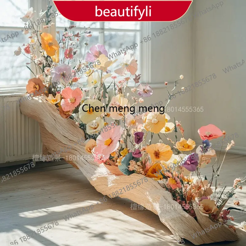 

A38 Simulation flower spring atmosphere high-end arrangement dead wood fake flower decoration shopping mall, floor flower orname