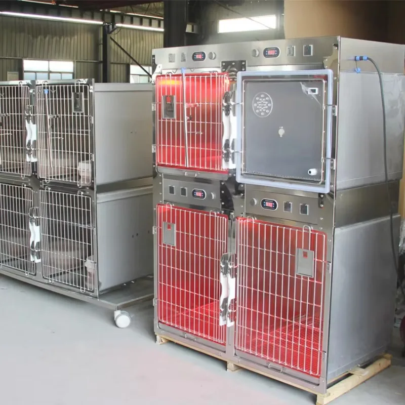 

SUS304 Stainless Steel Pet Cage with Oxygen Therapy Chamber for Small/Medium Animals Veterinary Monitoring for Pet Supplies