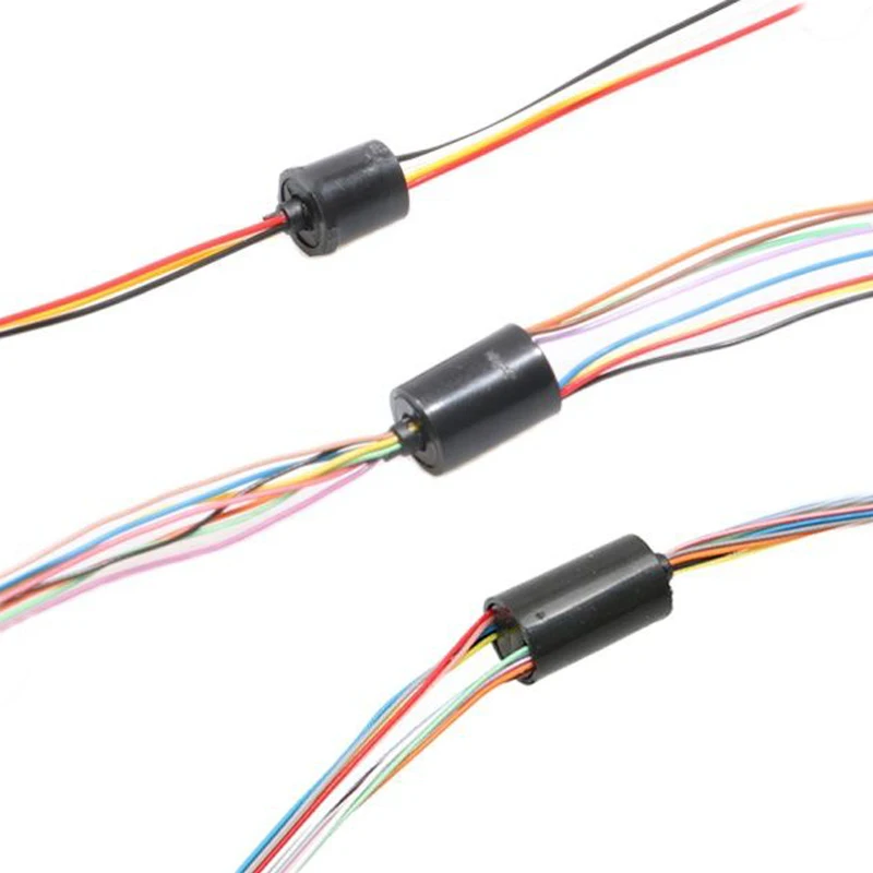 1PCS OD 8.5mm U Type Slip Ring Rotary Connector 4/8/12CH 1A Current Collecting Slipring for Rotating Display Robotic Machinery