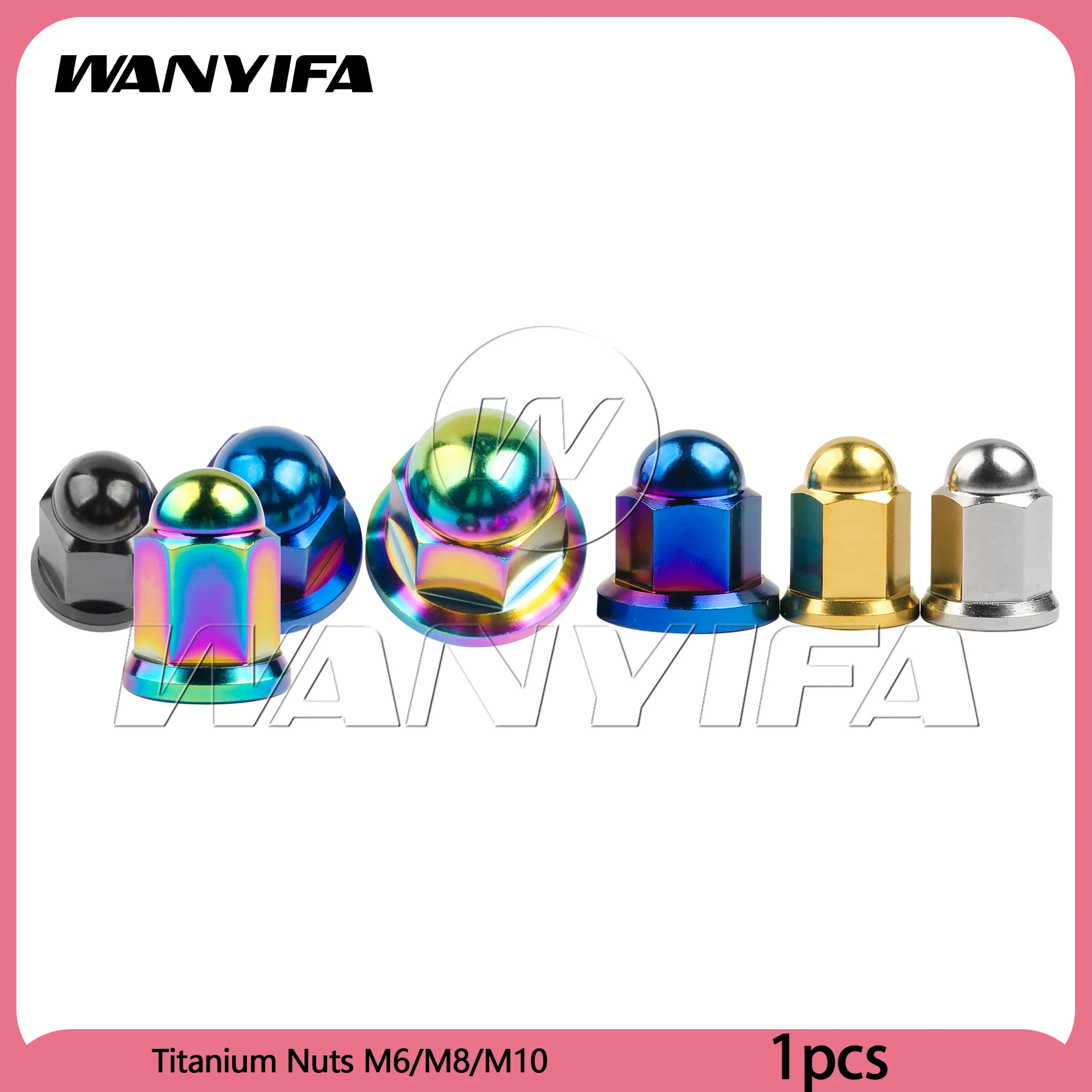 

Wanyifa Titanium Nut M6/M8/M10 Hexagonal Acorn Nuts for Motorcycle Car Exhaust Pipe Alloy Fasteners