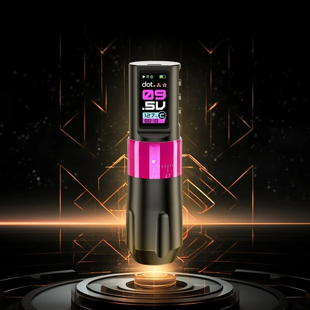 

New Wireless Tattoo Machine Pen Adjustable 7 Stroke 2.4-4.2mm With 1800mAh Battery Body Makeup For Tattoo Artists