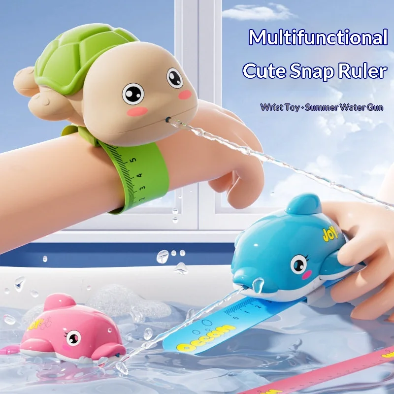 

Wrist Water Gun Cute Turtle Dolphin Slap Bracelet Press Type Squirt Toy For Boys Girls Summer Bath Beach Swimming Pool