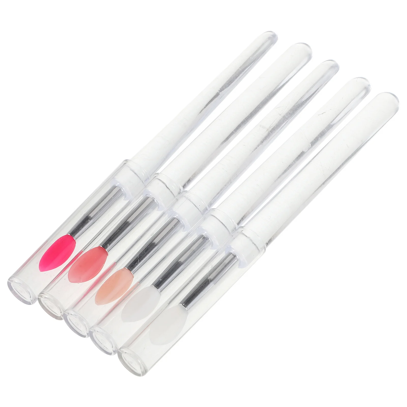 5Pcs Silicone Lip Brush Kit Reusable Applicator for Lip Gloss Balm Cream Makeup Eyeshadow Portable Beauty Tool