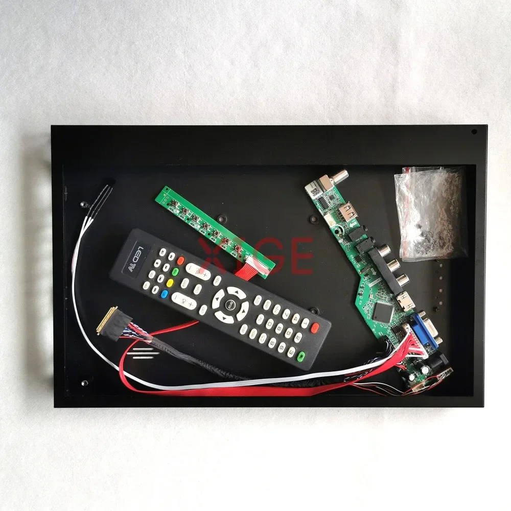 

Metal Case&Driver Controller Board Fit B140XW02/B140XW03 14" DIY Kit Panel 1366*768 USB+AV+HDMI+VGA TV Analog Signal LVDS 40-Pin
