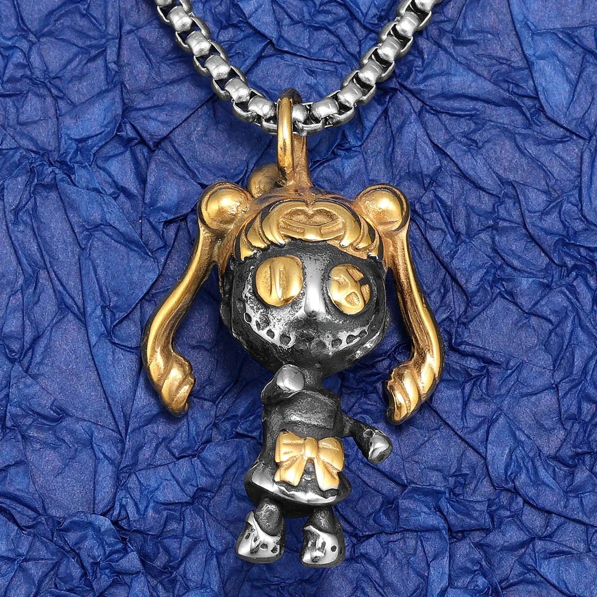

Sailor Moon Stainless Steel Man Necklaces Pendant Chain Punk Cute Cartoon For Women Fashion Jewelry Gifts Wholesale Dropshiping