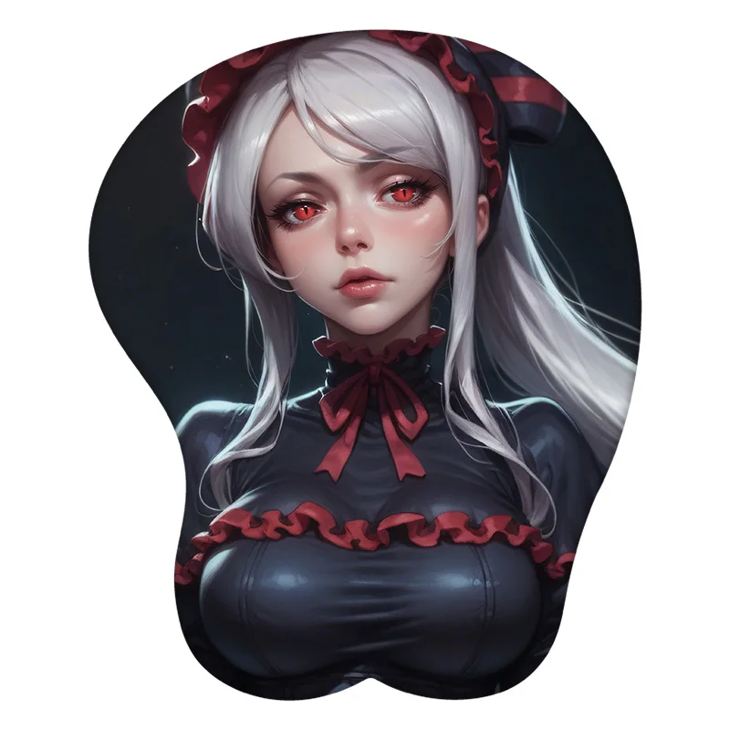 Sexy Shalltear Bloodfallen Anime 3D Mouse Pad Wrist Rest Silicone Creative Gaming Mousepad Mat