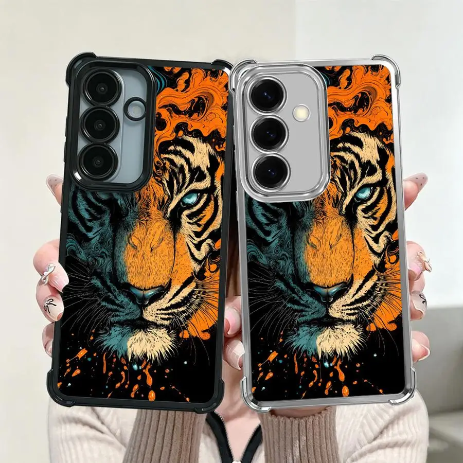 Case for Samsung Galaxy A12 A03 A73 A13 A16 A06 A33 A50 A54 A34 A24 A52 A23 A51 A07 A53 A14 A04 A15 A05 Phone Cover Tiger