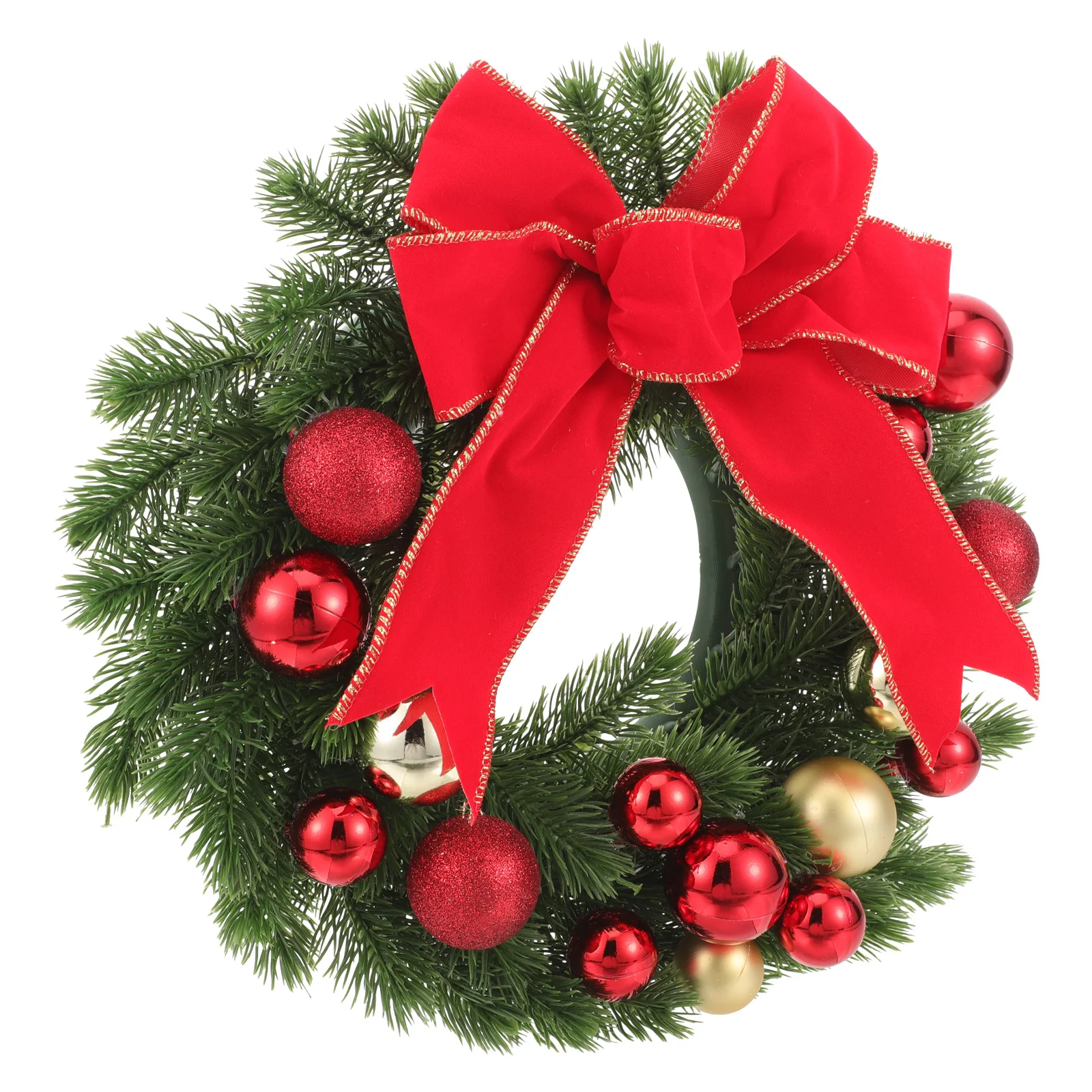 

Christmas Hanging Red Bowknot Green Christmas Bowknot Wreath Grass Artificial Wreath Front Door Home Party DIY Wall
