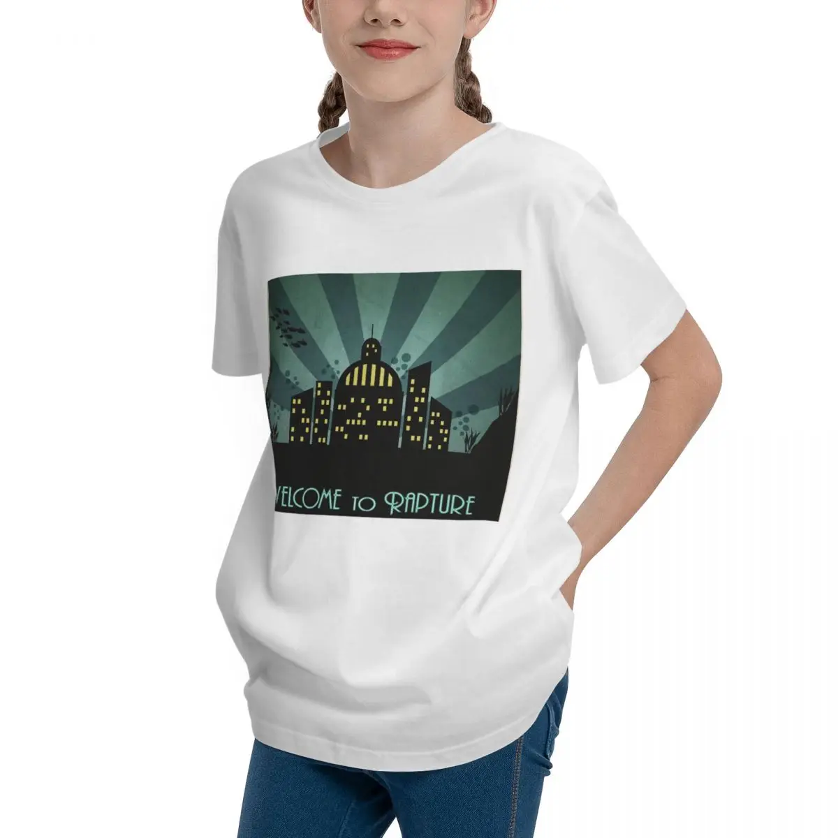 Bioshock-Tapis de souris Welcome To Rapture pour adolescents, T-shirt drôle et cool, T-shirt de voyage sexy, Qualité supérieure