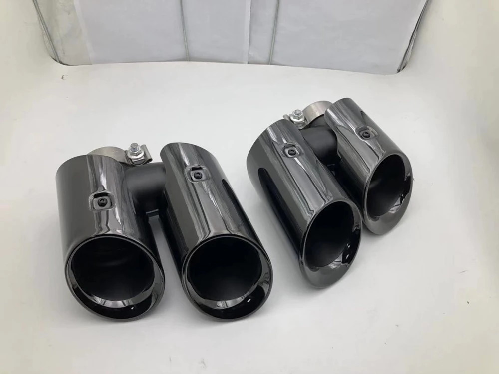 GTS Style Exhaust Muffler Tip Pipe For Porsche Macan 2.0T 2019-2024 Rear Air Outlet Vent Exhause Duct Out Tailpipe Kit