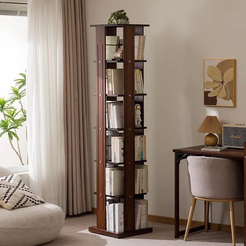 Rotating bookshelf Floor-to-ceiling children's shelf Bookcase Simple baby picture book storage Simple home student multi-layer