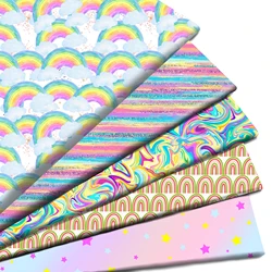Gradient Rainbow Star Tie Dye Printed Polyester Pre-cut Material Patchwork Tissue Sewing Quilting Fabrics Needlework DIY