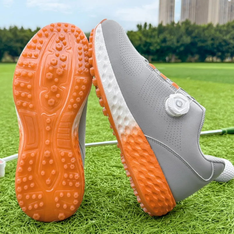 

2026 New Men Golf Shoes Quick Lacing Sport Shoes For Mens Brand Designer Golf Training Shoes Man Leather Golf Sneakers