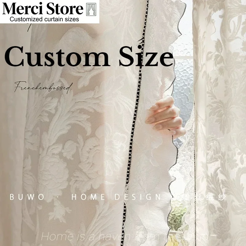 Custom Size Embossed Velvet Orchid Beauty Medieval Style Decorative Curtains for Living Dining Room Bedroom Sheer Window Decor