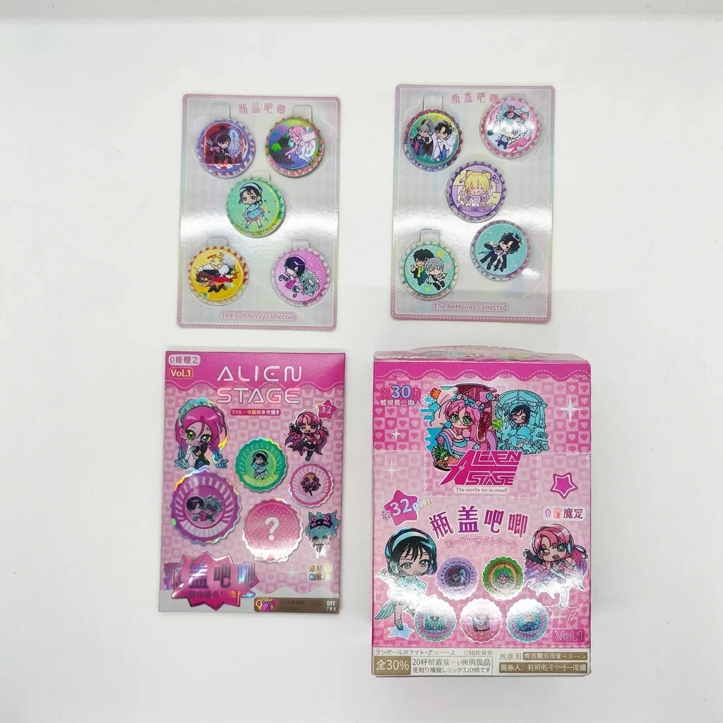 Alien Stage Blind Box Bottle Cap Badge Full Box 30 Pcs Ivan Till Random Pin Series Secret Variants Chibi Anime Showcase