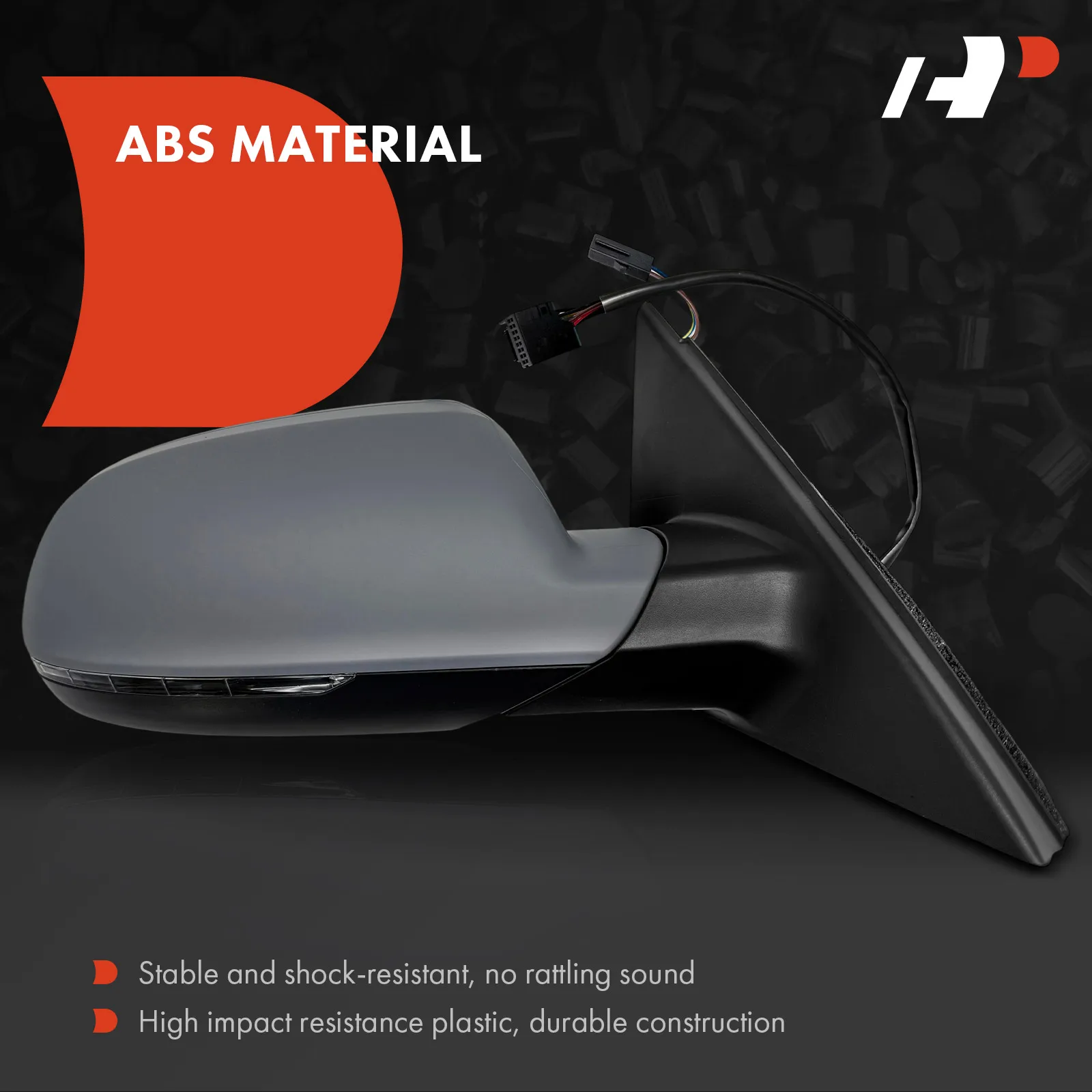 A-Premium Passenger Side Power Door Mirror for Audi A4 S4 2010-2011 Manual Folding Blind Spot Detection Turn Signal Light Heated
