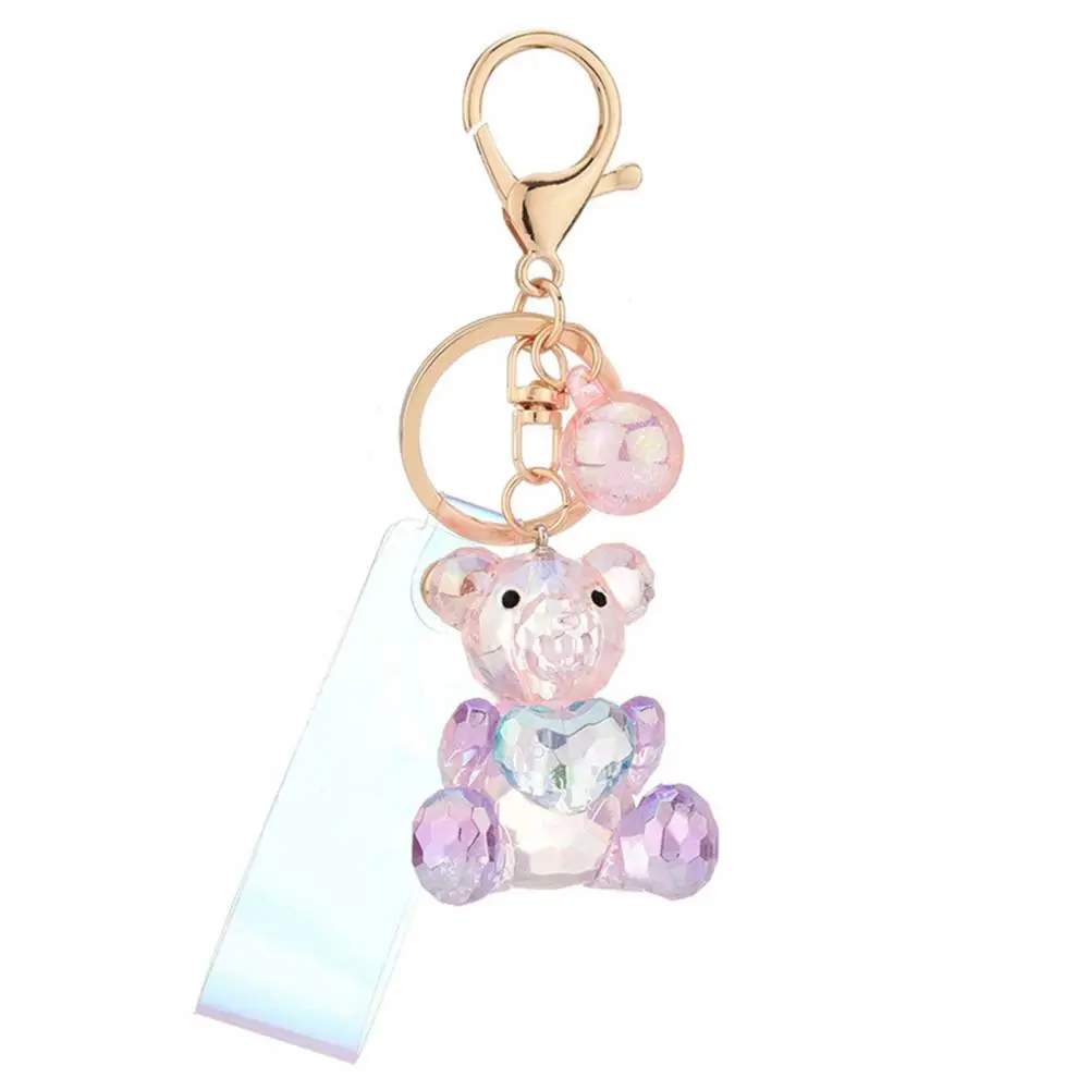 سلسلة مفاتيح على شكل دب أكريليك مع حقيبة ظهر ساحرة على شكل نجمة السكر، سلسلة مفاتيح على شكل حيوان لطيف هدية للنساء والفتيات