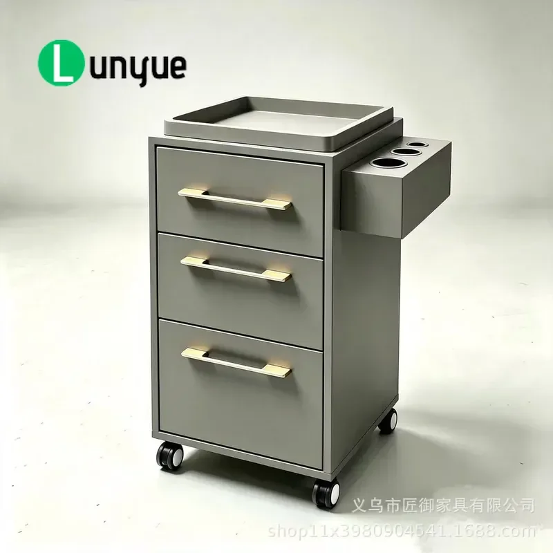 Hair Tool Cabinet Barber Shop Storage Rack Perm Dyeing Cart Small Cutting Station Organizer Furniture for Beauty Parlor