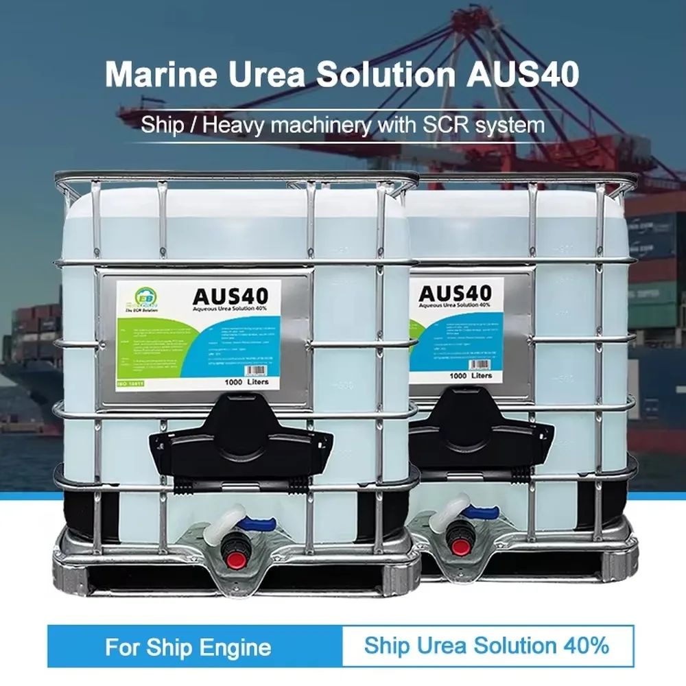 Industrial Marine Grade Urea Solution AUS40 40% High Purity 1000L IBC Liner Packaging for Ship SCR Systems