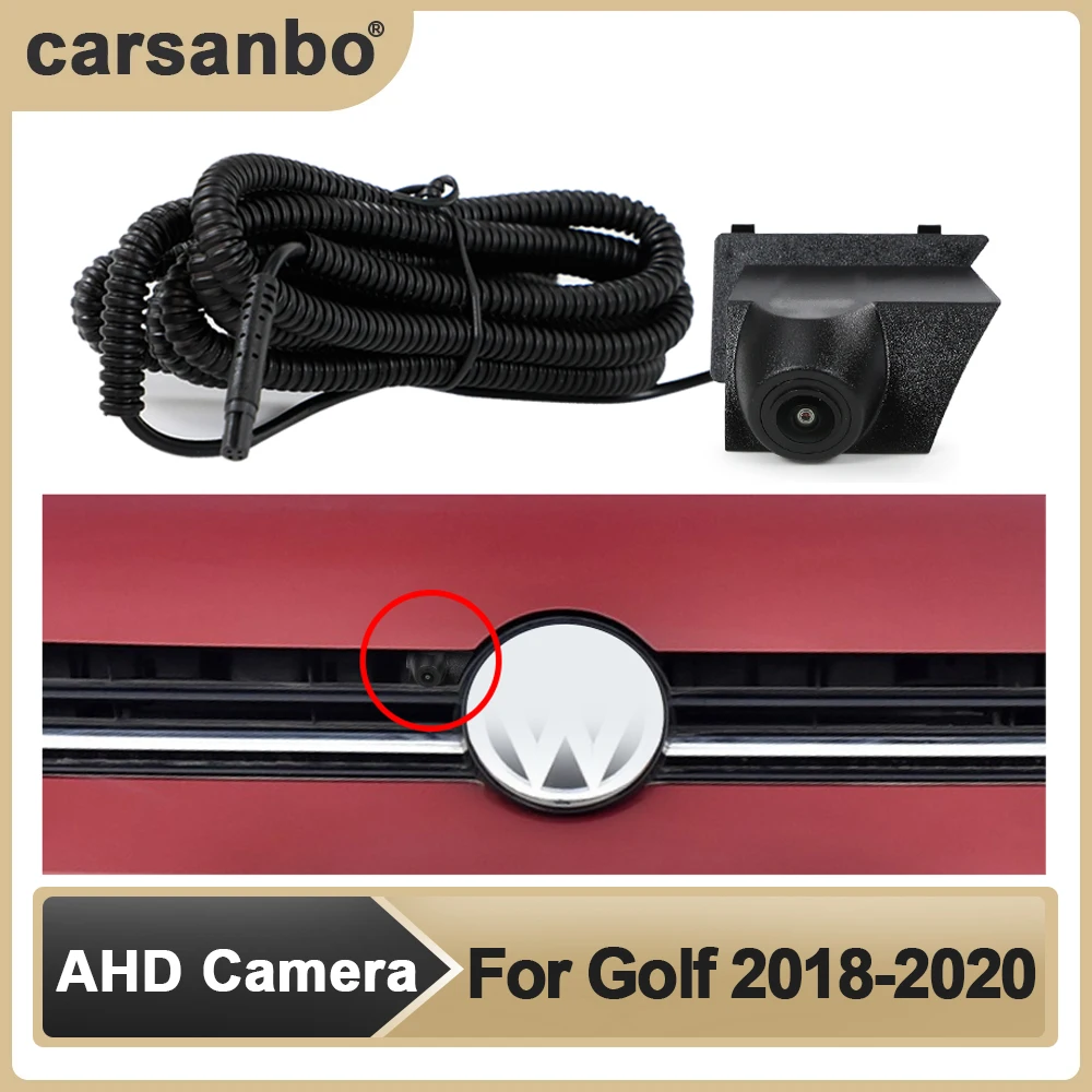 

Car AHD Front View OEM Camera HD Night Vision Fisheye 150°Chrome Camera for VW Golf 2018-2020 Parking Monitoring System