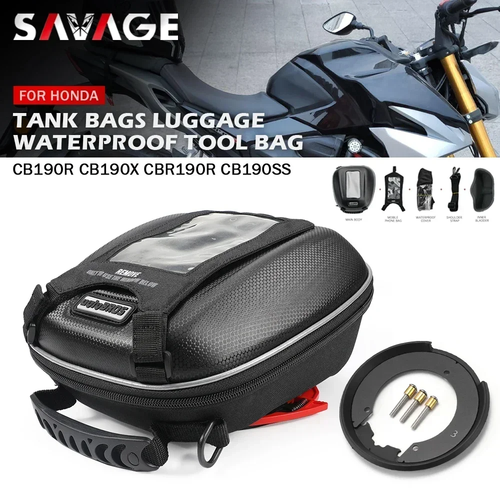 

Motorcycle Tank Bag Luggage For HONDA CB190R CB190X CB CBF 190R CB190SS Tanklock Racing Backpack Navigation Waterproof Toolbag