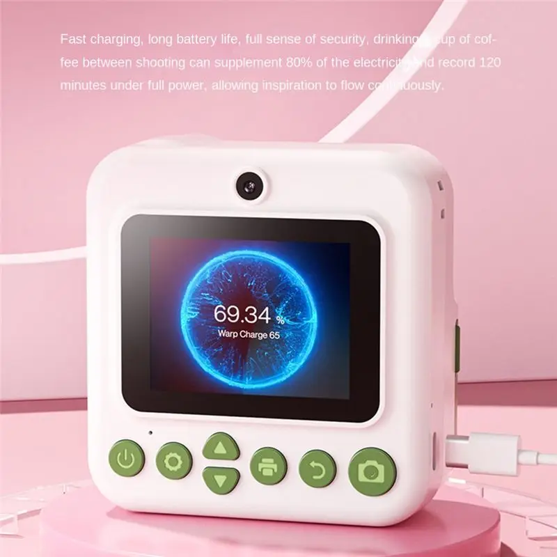 

N93RNEW! Цифровая детская камера, фотобудки DIY, фоторамки, мини-термопринтер, розовый