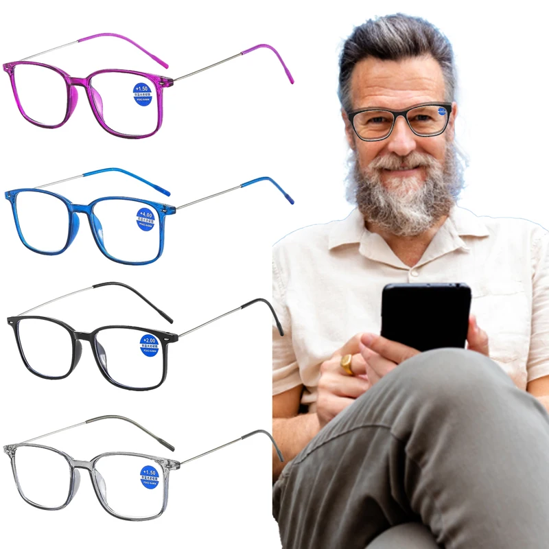 Ultralight Anti Blue Light Reading Glasses Women Men Thin Frame Fashion Presbyopic Eyeglasses +1.0 +1.5 +2.0 +2.5 +3.0 +3.5 +4.0