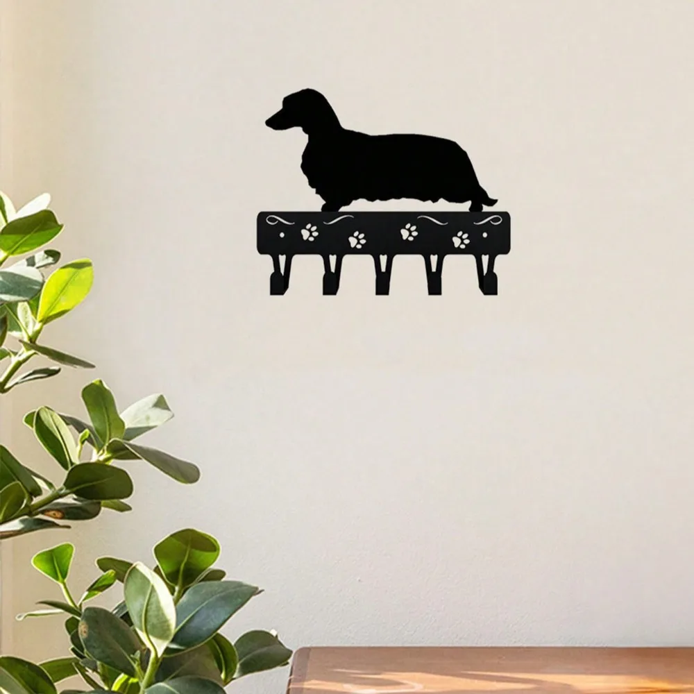 1 Buah Gantungan Dinding Logam Hitam Elegan Berkualitas Tinggi - Organizer Gantung Dekoratif untuk Pakaian, Peralatan Dapur, dan Penyimpanan Kamar Mandi