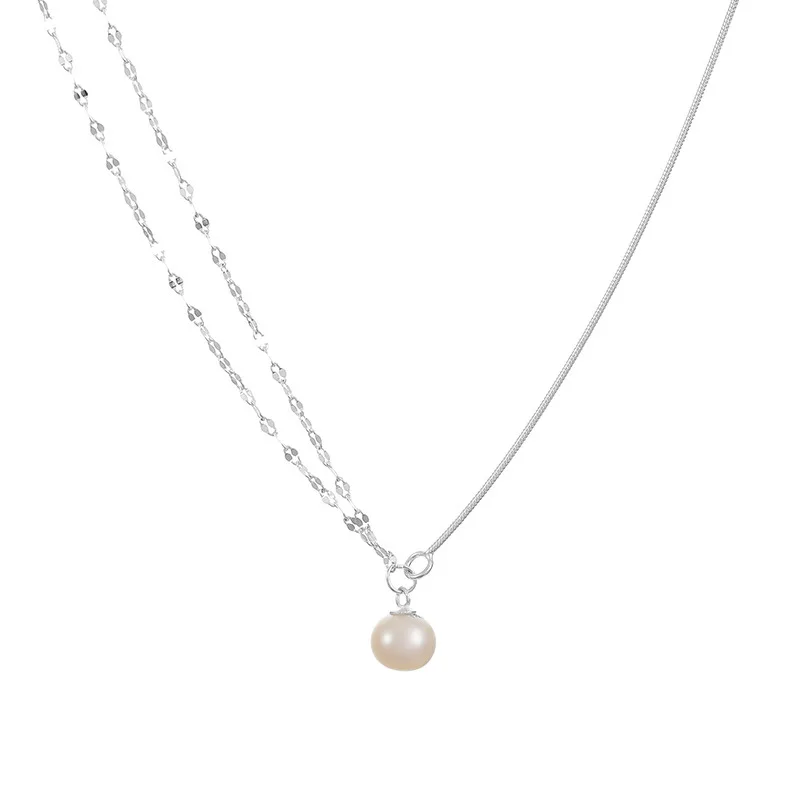 

Pearl necklace female simple cold feeling super flash fashion collarbone chain versatile