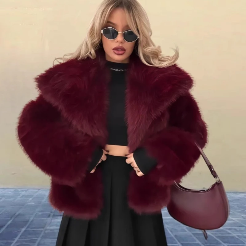 Women New Outer Wear Comfortable Elegant Casual Fashion Warm Loose Simple Design Flip Collar Long Sleeve Pure Color Cardigan