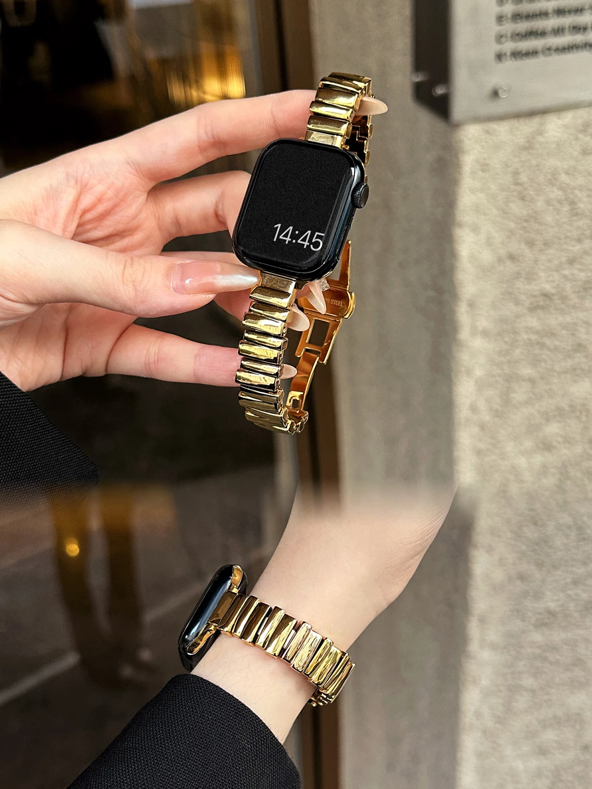 Metallarmband für Apple Watch 10 Ultra 42 mm 9 8 7 Band 46 mm 45 mm 41 mm Damen-Gürtelarmband iWatch Serie 6 SE 40/44/49 mm Armband – Detail 11
