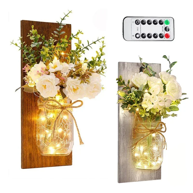 

Flower Wall Hanging Lamp, Wooden Board Decoration, Creative Wall Decoration, Living Room, Bedroom, Balcony, Corridor Wall Lamp