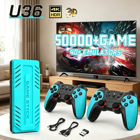 2026 New X10 Pro Retro Game Stick, 4K TV Game Console, 128G 50000 Games…