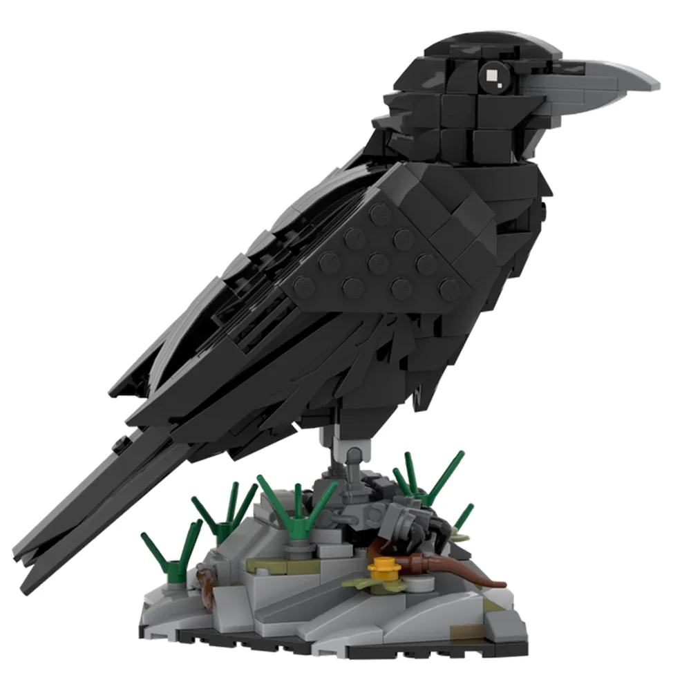 357PCS Raven Building Blocks MOC Animals Birds Model Desktop Decoration Splicing Assembly Bricks Puzzle Toys Gift for Kid Adult