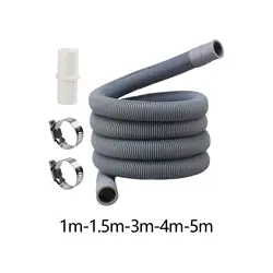 Washing Machine Drain Hose, 1 x Extension Adapter, 2 x Flexible Corrugated Hose
