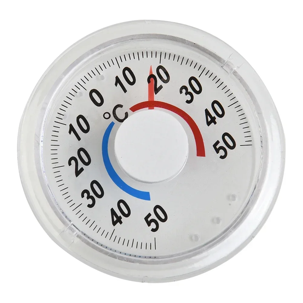 Circular Thermometer Transparent For Window Greenhouse High Accuracy Indoor And Outdoor Measuring Metal Pointer