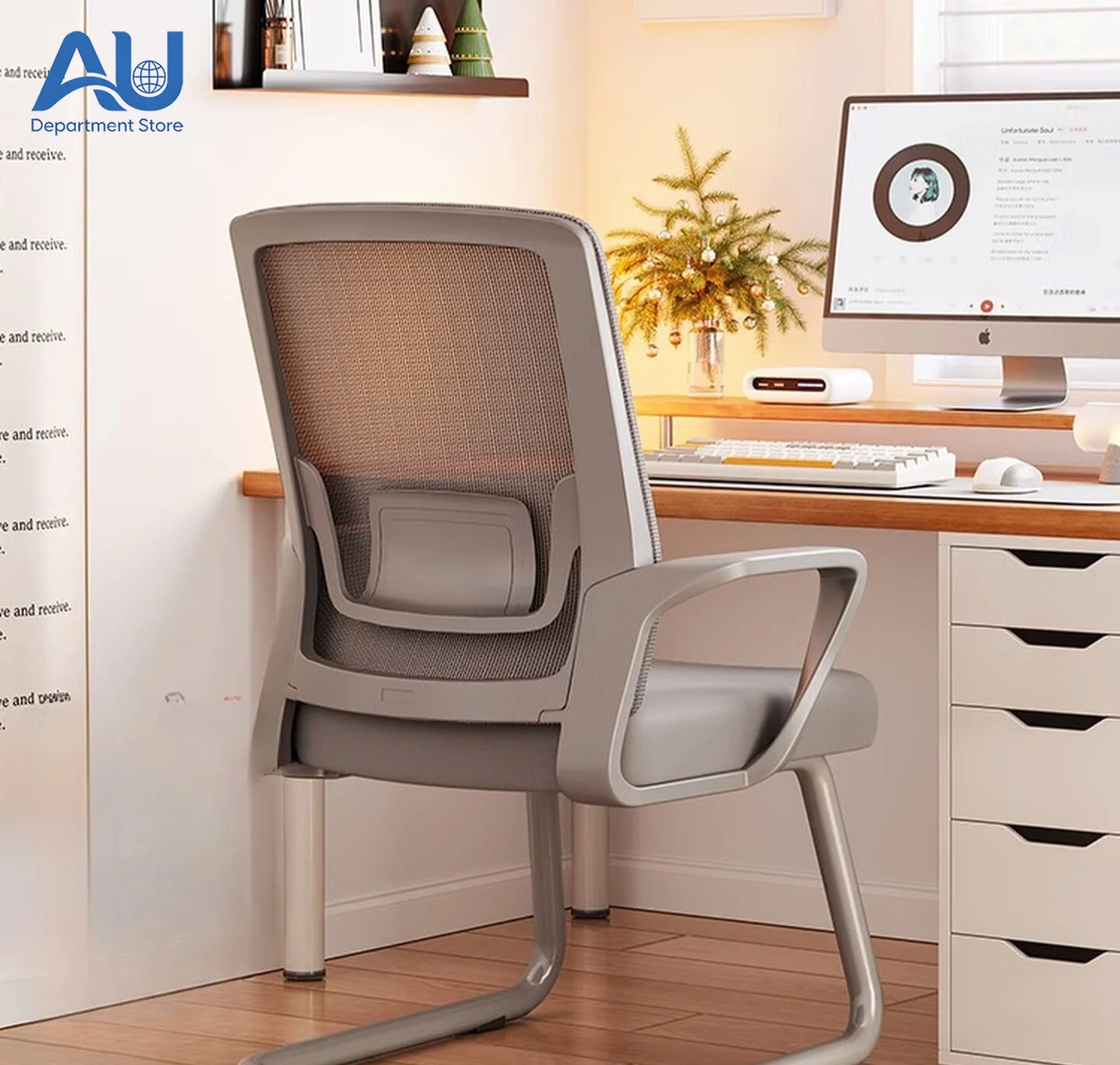 

Bow Leg Design Office Chair, Comfortable Chair for Long Hours of Sitting, Ergonomic Chair for Meetings